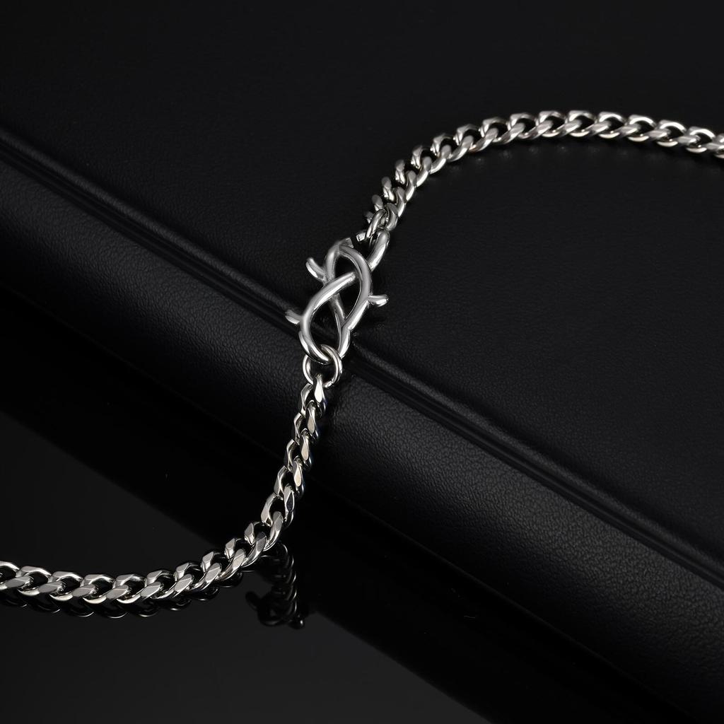 New Men's Chain Bracelet,Never Fade Cuban Chain Wristband,Casual Zircon Gift
