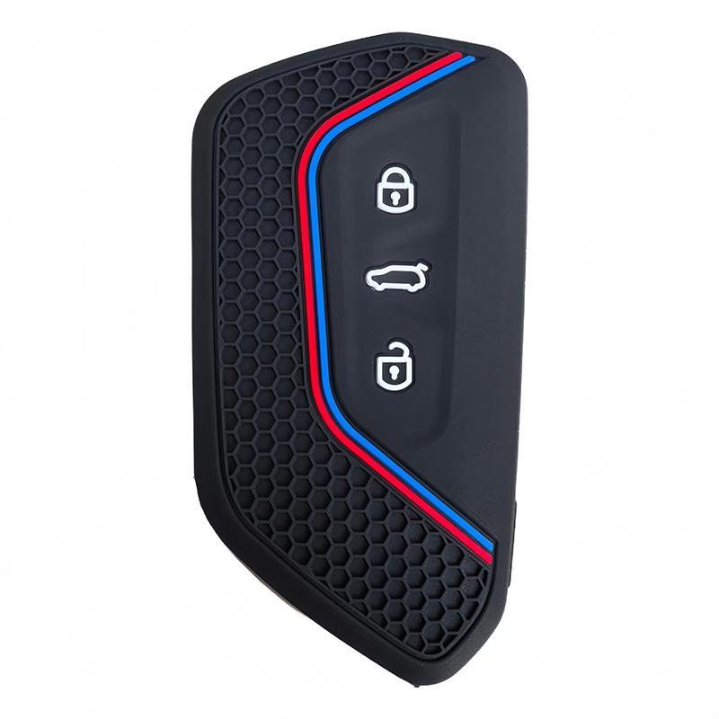 Silicone Car Key Case Full Cover Shell For Vw Volkseagen Golf 8 Mk8 Id.3 Id.4 Cupra Skoda Octavia Seat Leon Mk4 -