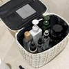 2026 New Knitted Makeup Bag for Women Fashionable Woven Cosmetic Bag Large Capacity Portable Travel Toiletry Organizer Handbag