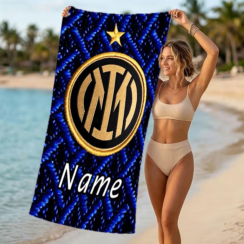 Customizable personalized beach towels Inter Milan themed designs.Suitable for the beach, yoga, sports;ideal as beach accessories