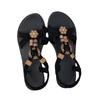 Ethnic Turmoil Bohemian Flat Sandals Women's Beaded Open-toe Shoes Roman Beach Flip-flops
