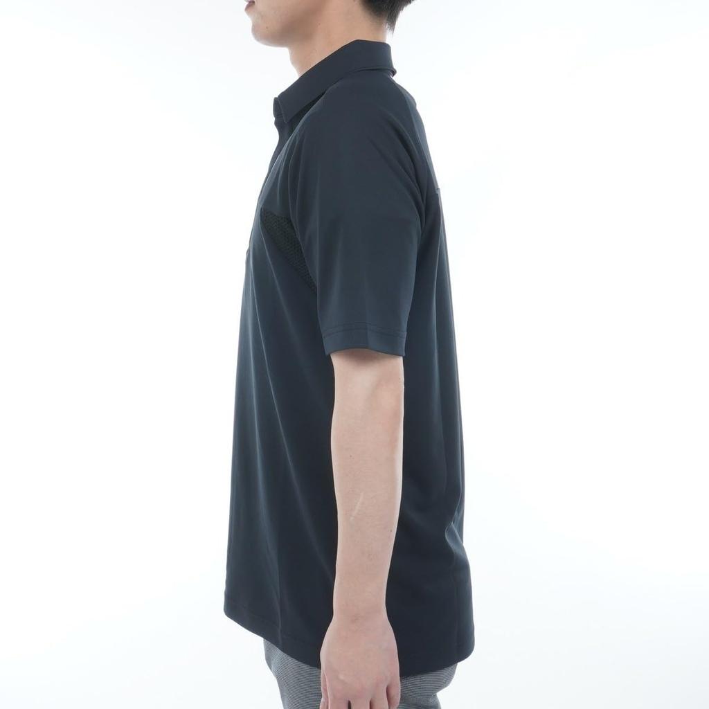 Bridgestone Golf Retro Short Sleeve Shirt EGM10A Men's Black
