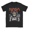 NASA Astronaut In Space T Shirt Men's Cotton Tops Printed Round Neck Short Sleeve