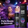 EELHOE Colored Hair Spray Temporary Colors Carnival Purple Blue Hair Dye Hair Styling Multi Color One-Time Use Hair Color Spray