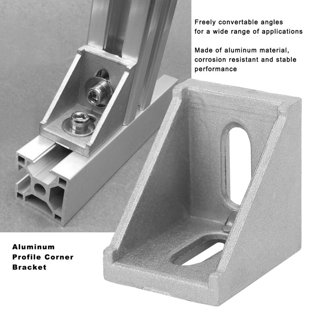 20Pcs Aluminum Corner Bracket 2 Holes Right Angle L Type for 3030 Aluminum Profile