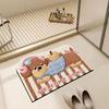 Cute Dachshund Dog Bath Mat Non Slip Absorbent Welcome Floor Rug for Bathroom Entryway Decor