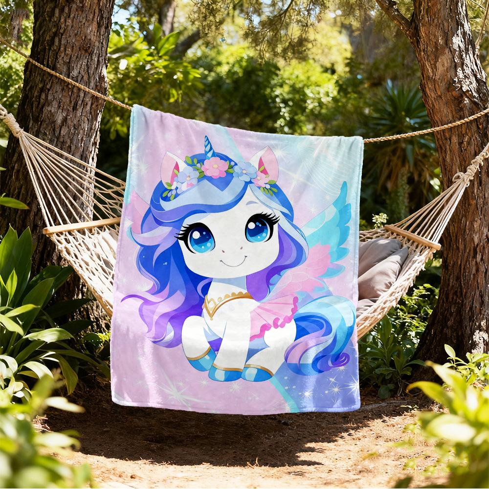 Unicorn Fantasy Outdoor Flannel Blankets, Outdoor Travel, Home Blankets, Fan Gifts,Suitable for All Seasons, Christmas Gifts. R1127168