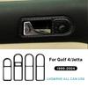 Real Soft Carbon Fiber For Volkswagen Golf 4 GTI Jetta MK4 1999 2000 2001 2002 2003 2004 Car Door Handle Interior Trim Sticker.