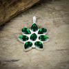 Chrome Diopside Gemstone Handmade 925 Sterling Silver Jewelry Pendant 1.97" M-91