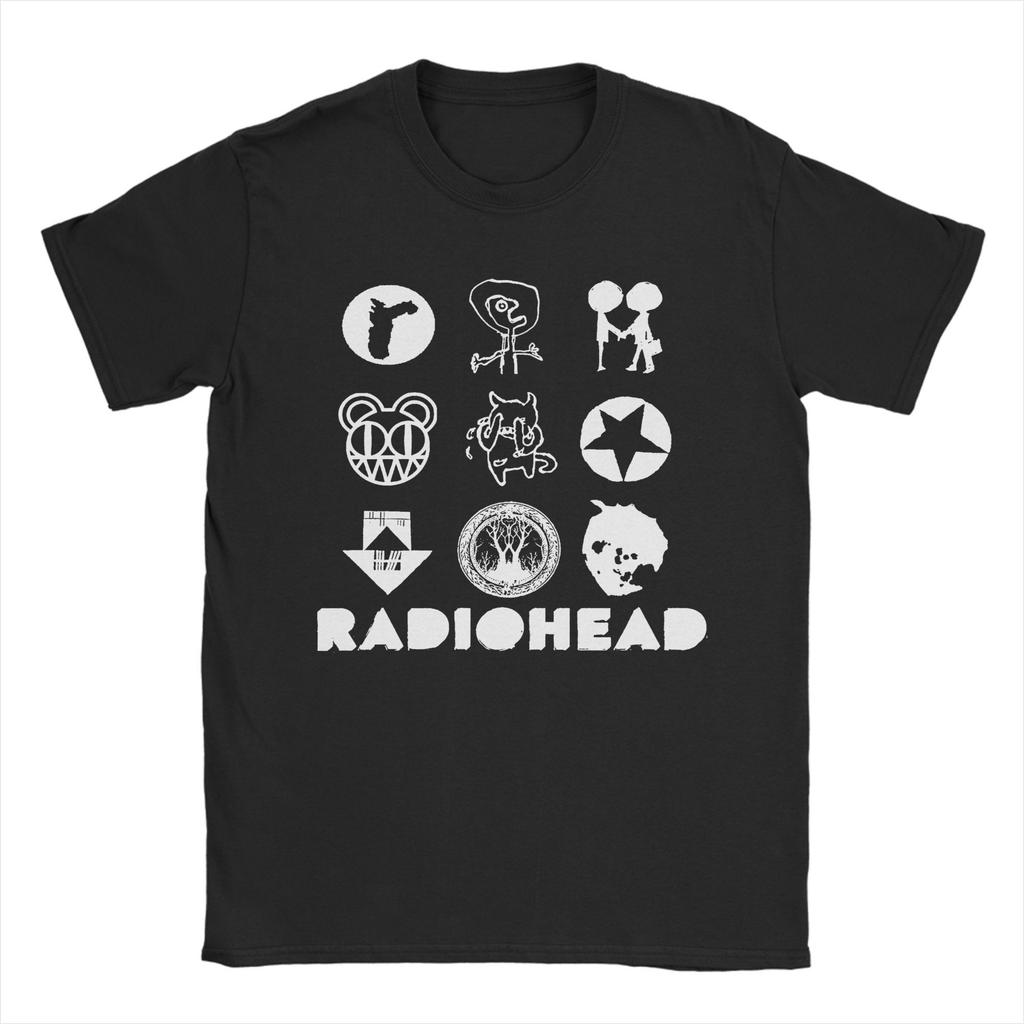 Novelty Radiohead Creep T-Shirt Unisex Cotton Short Sleeve Rock Band Round Neck Summer Tops Shirts