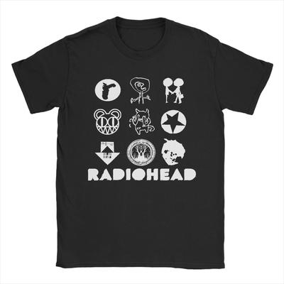 Novelty Radiohead Creep T-Shirt Unisex Cotton Short Sleeve Rock Band Round Neck Summer Tops Shirts