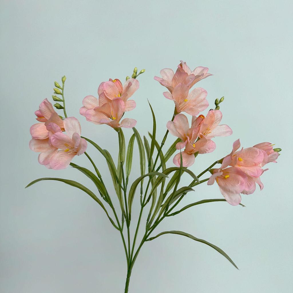 Freesia & Hosta Konstgjord Blomsterbukett för Heminredning och Bröllop