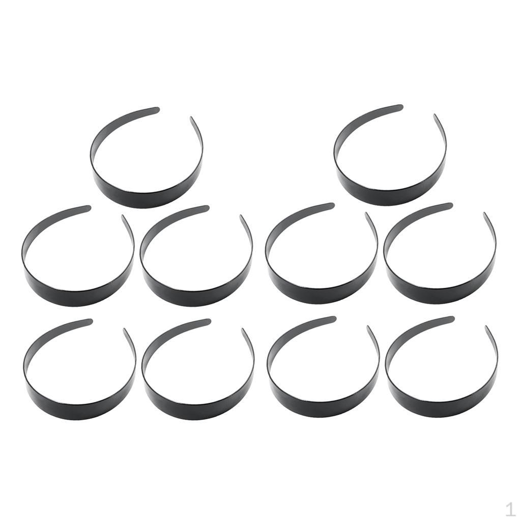 

10 штук черных пластиковых ободков для волос, DIY ободки, простые повязки на голову для женщин