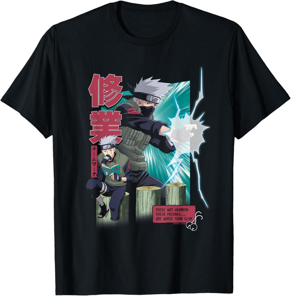 Naruto Shippuden Kakashi Training Montage Anime Tshirt S6xl