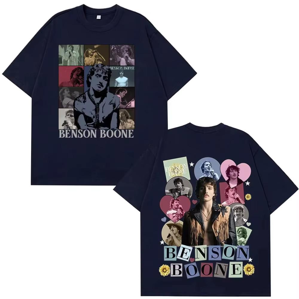 Benson Boone American Heart Tour Vintage Graphic T Shirt Men Women Hiphop TShirt Summer Cotton Casual High Quality Top