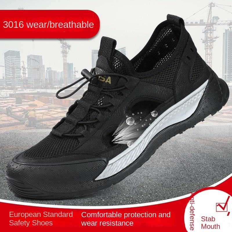 Labor Insurance Shoes, Smash-proof and Puncture-proof Men's Steel Baotou Safety Protective Shoes