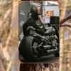Motorcycle Girl Ready To Rule the Highway Vintage Metal Wall Sign Decor