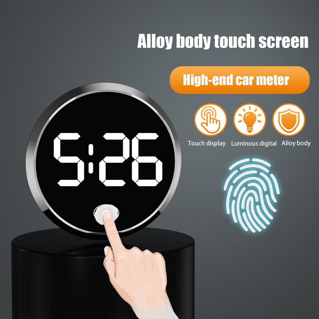 Dashboard Clock for Car Touch-Control Digital Small Clock Light Watch with LED Display for Vehicle RV Home Travel Fridge