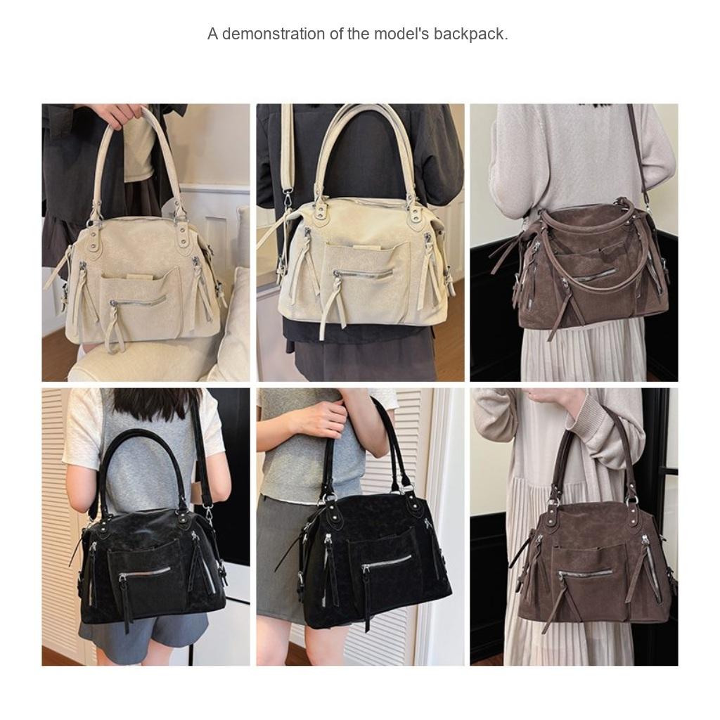 Xeie Thuk Handbag Unisex Large Capacity Multi Pocket Daily Casual