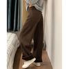 Women High Waist Straight Brown Jeans Loose Was Denim Trousers Curved Pants Slim For Pear Shaped Figure Casual Commuter Pants