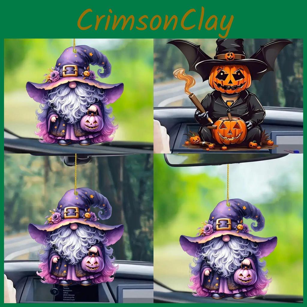 Pumpkin Halloween Themed Man Pattern Acrylic Pendant For Decoration Holiday