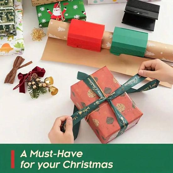 Cardboard Batch Cutter Portable Wrapping Paper Roll Cutter, Slide Rail Trimmer with Photo Trimming Device Safety Blade, Clean Straight Cut for