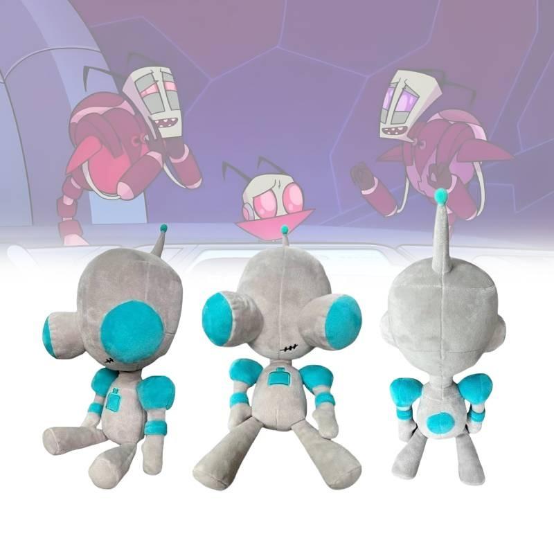 Invader Zim Plush Doll Soft Alien Toy For Fans Of Enter The Florpus 30cm Gray