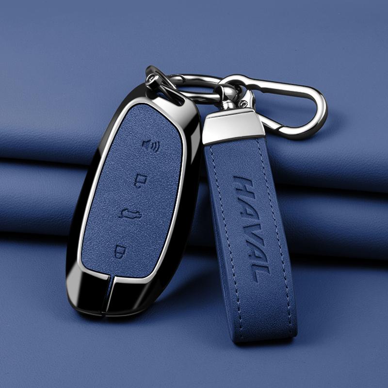 Car Zinc Alloy Leather Key Case Cover for Great Wall Haval H6 2024 H9 2025 H2 M6 Cool Dog Plus Owl Dragon MAX F7 F7X F7H H8 H3