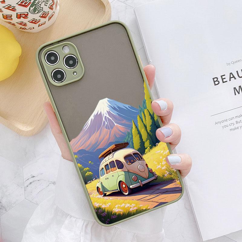 Phone Case For iPhone 16 11 12 13 15 14 Pro Max Mini 7 8 Plus SE20 X XR XS Cover Travel Mountain Scenery Shockproof Shells Funda