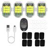 4pcs Drone Strobe Light USB Charging M3 Turn Signal Indicator Waterproof 3.7V 350mAh High Brightness for Motorcycle Bike Drones