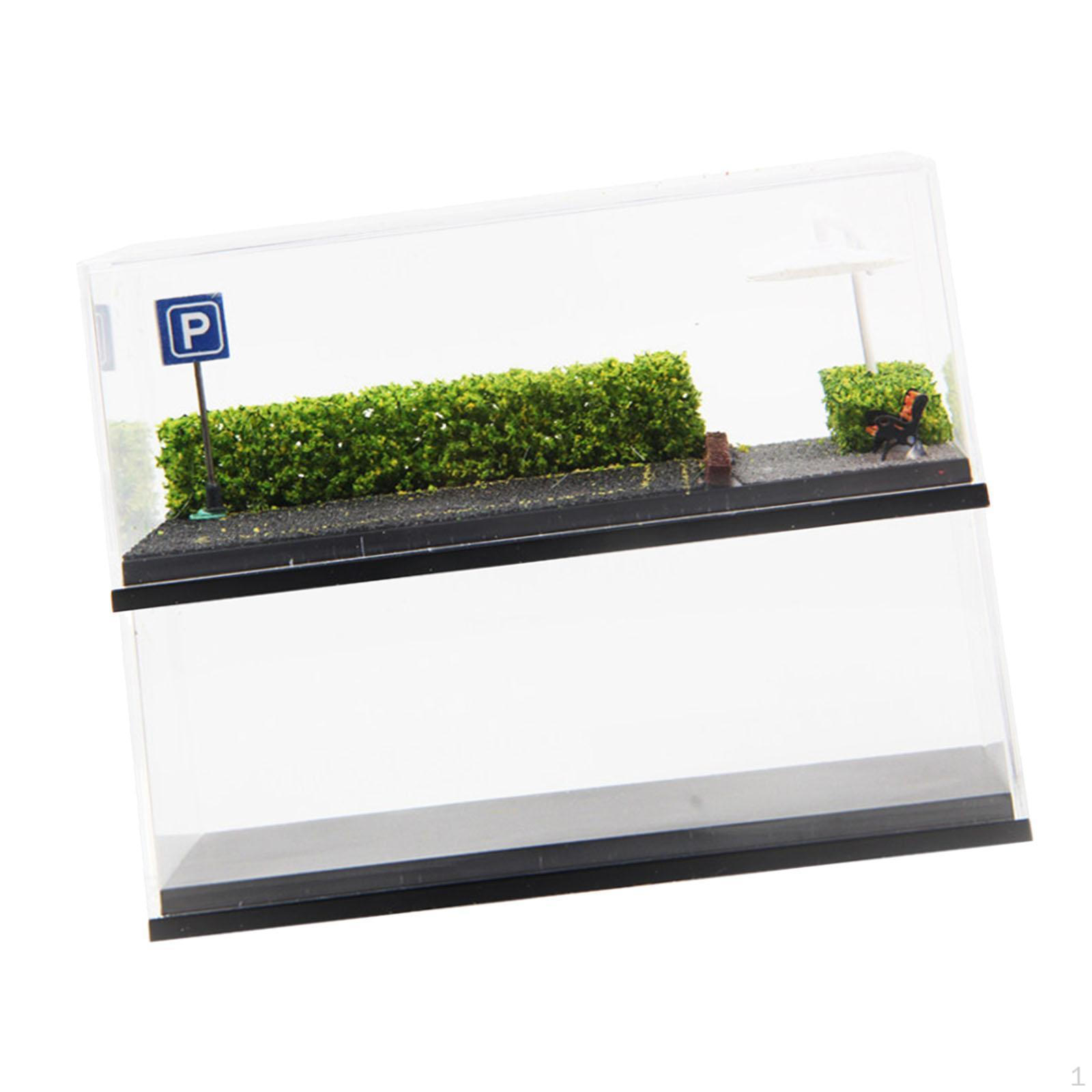 

2 Pieces 1/64 Diecast Car Display Case Wheels Diorama Parking Base for зелёный