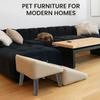 Split Dog Staircase Safety Ramp Dual-Purpose Folding Wooden Footstool Sofa Steps For Large Medium Small Dogs Cats Puppy Supply
