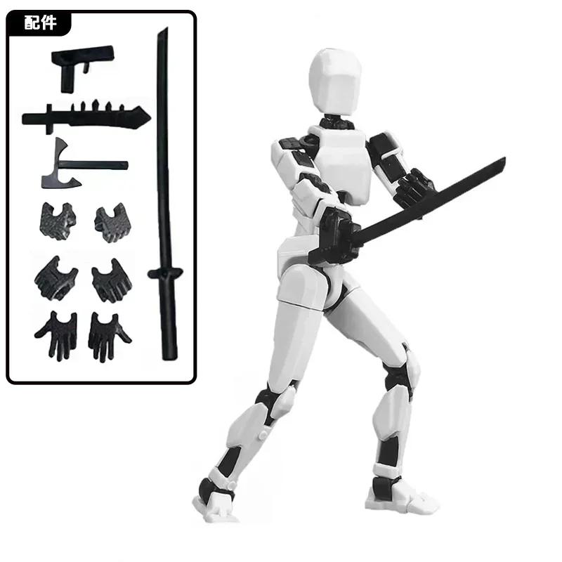

3D Printed Movable Shapeshift Robot Action Figuras 3Rd Generation Lucky 13 Figure Toys Dummy Diy Mannequin Decompression Toys (As shown-33440)-