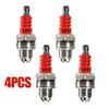 L7T 3 Electrodes Red Spark Plug 2 Stroke Engine Replacement Parts Fit Chainsaw Hedge Trimmer Leaf Blower Garden Power Tools 1/4P