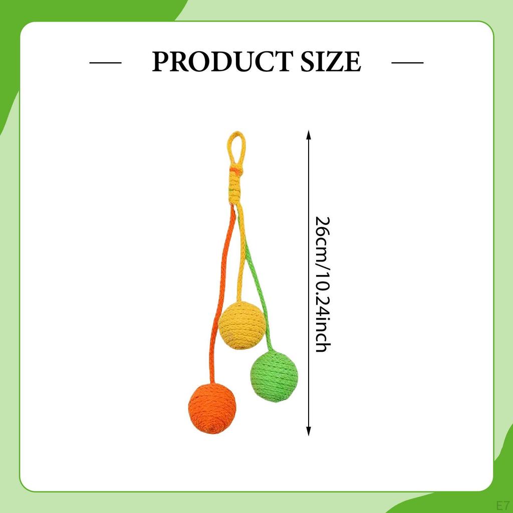 Cat Scratcher with Sisal Ball, Protects Sofa, Scratches Floor, Entertains And Exercises, Hanging