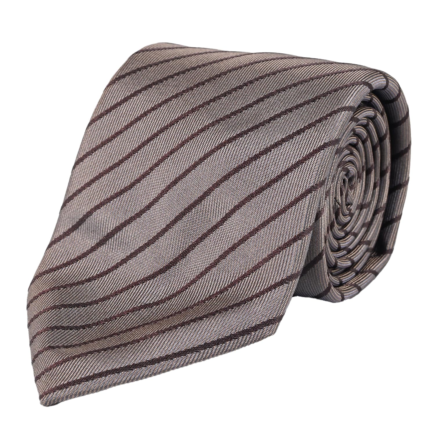 

Мужской галстук Emporio Armani Made in EM001346 TE13741 F8109, ширина 7,5 см, 100% шелк, полосатый, серый, Италия, [Б/у]