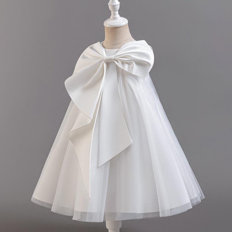 White Princess Dress for Girls - Birthday, Party, Piano Performance, Costume