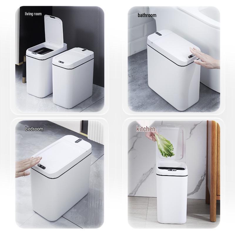 Smart Large-Capacity Induction Trash Can for Kitchen & Bathroom