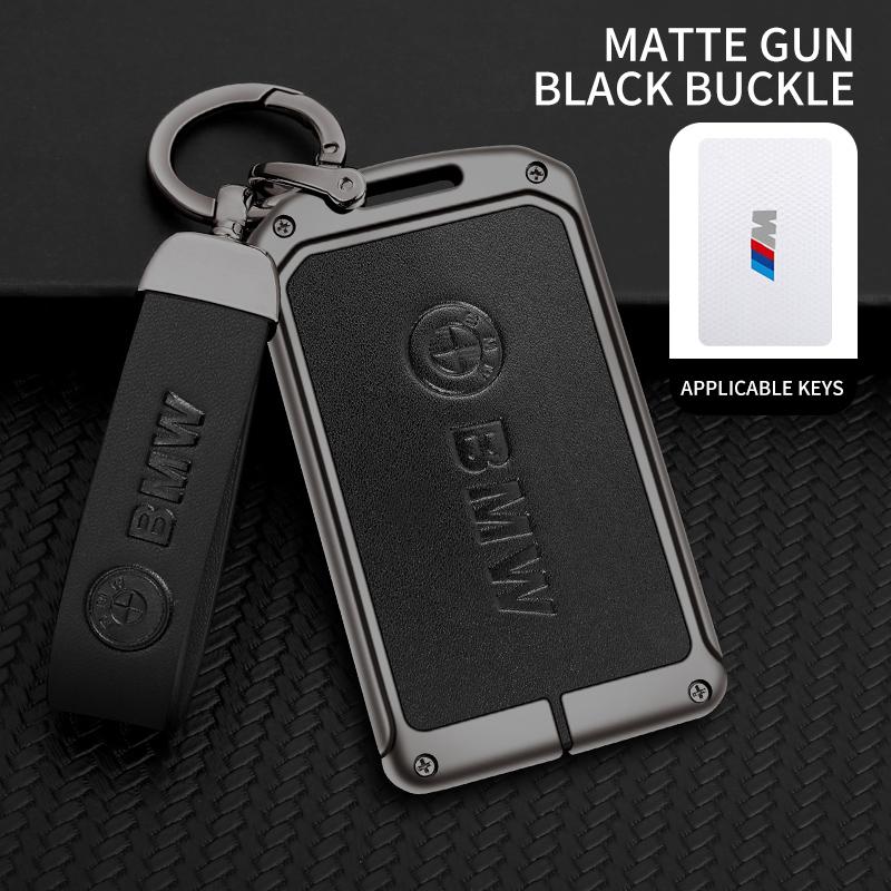 Alloy Leather Car NFC Card Smart Key Case Cover Holder Shell For BMW New 5 7 Series X5 X7 535le 2022 Auto Keychain Accessories DA2