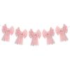 1 String of 5pcs Pink Bow Garlands Banner for Coquette Birthday Pink Bow Party Hanging Swirls Decoration for Wedding Engagement Graduation Party Decor