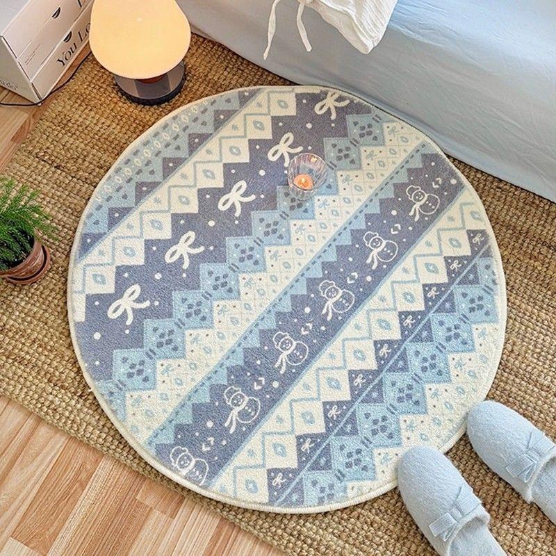 Round Carpet for Children's Rooms Round Floor Mats Cloakroom Dressing Mats Home Bedrooms Bedside Mats