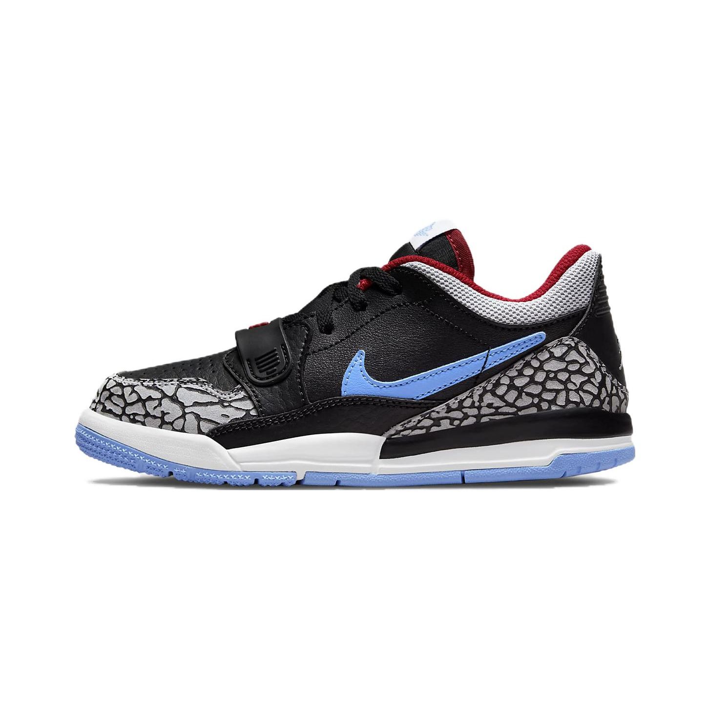 Кроссовки Air Jordan Legacy 312 Low PS Chicago Flag для детей Черный Valor-Blue University-Red CD9055-004 35