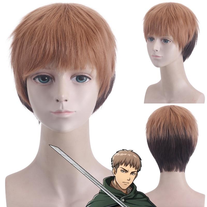 Cos Synthetic Short Hair Wig For Attack On Titan Characters High Temperature Fiber