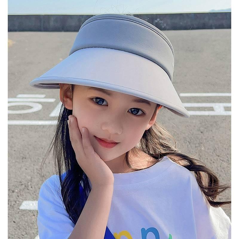 Summer Kids Sun Hat With Large Brim And Breathable Ice Silk Material For Outdoor Protection