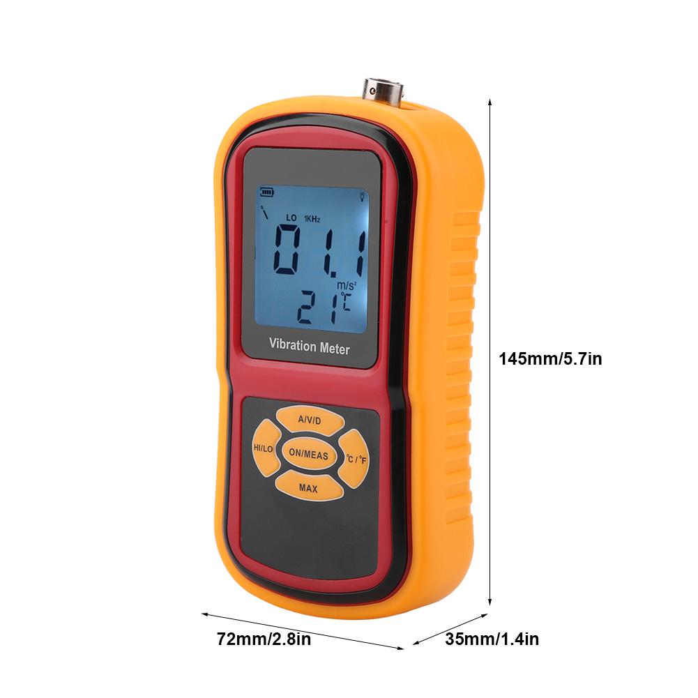 GM63B Portable Mini LCD Display Digital Vibration Meter with Probe 0 40 celsius