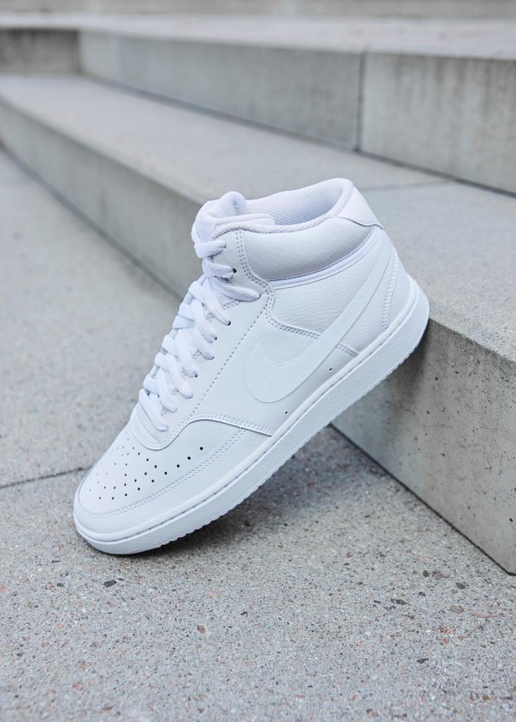 Women's Nike Court Vision Mid Sneakers (CD5436-100) White/white/white