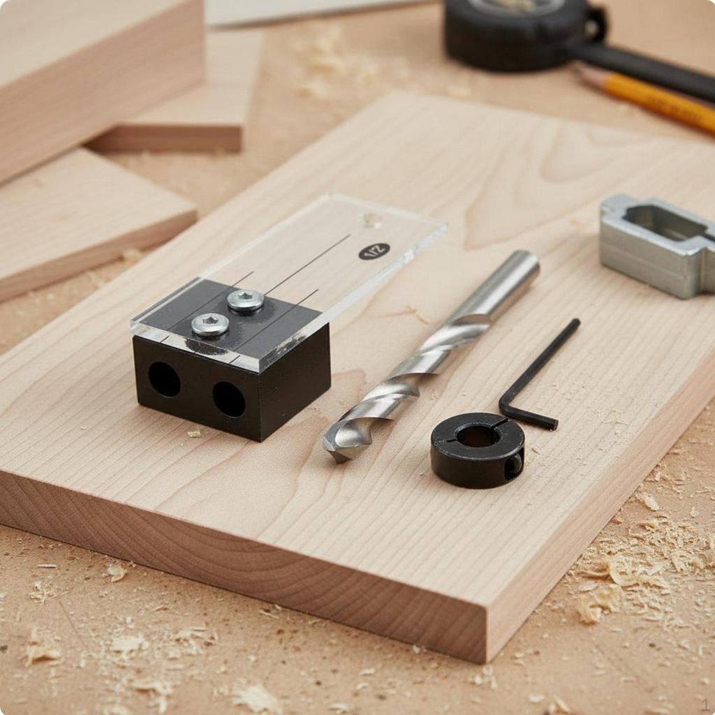 Hole Guide Accurate Positioning Carpentry Easy To Use Dowel Jig Kit for DIY Enthusiasts,