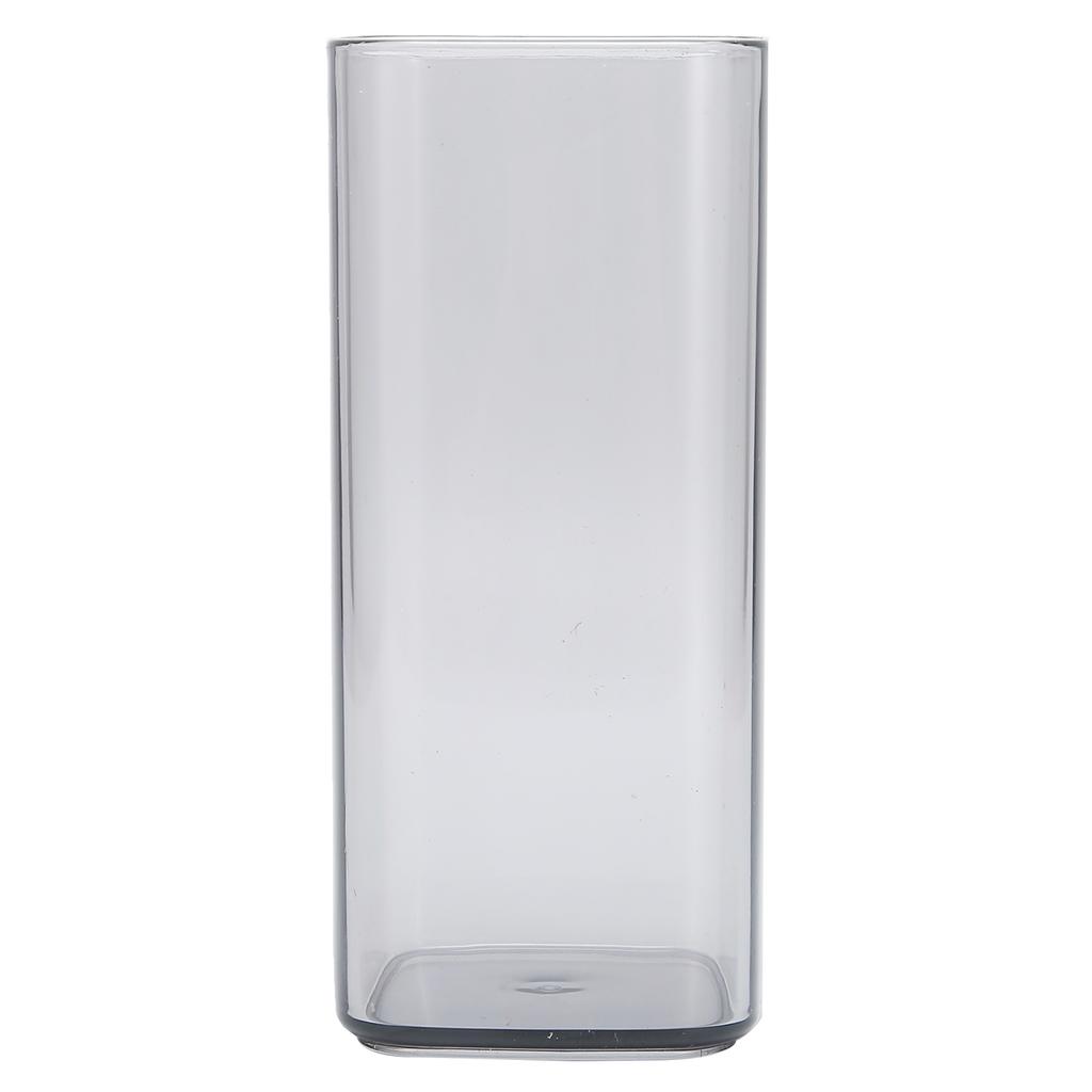 400ml Square Acrylic Cup Reusable Modern Tea Milk Juice Coffee Mug for Home Office UseGray