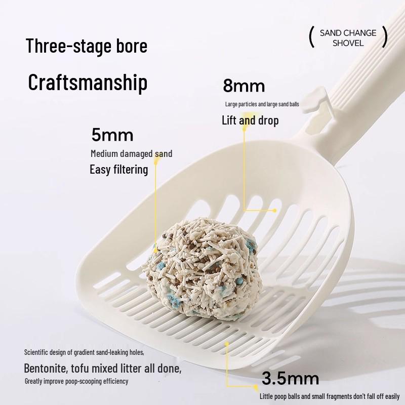 **New Arrival: Large Tofu Cat Litter Scoop - Thickened Shovel for Efficient Waste Filtering**