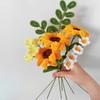 Pfeifenreiniger Blumen-Sets DIY Handwerksbedarf, zum Basteln künstlicher Sonnenblumensträuße, Hochzeits-Geburtstags-Festtagsgeschenk